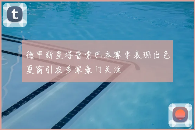 德甲新星塔普索巴本赛季表现出色夏窗引发多家豪门关注